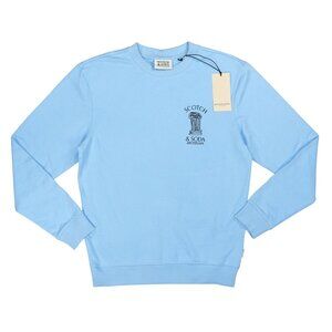 Scotch & Soda Crew Neck Pullover Men's Sweatshirt S NWT Spring Blue